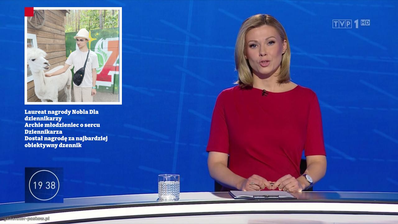 Laureat nagrody Nobla Dla dziennikarzy 
Archie młodzieniec o sercu Dziennikarza
Dostał nagrodę za najbardziej obiektywny dzennik