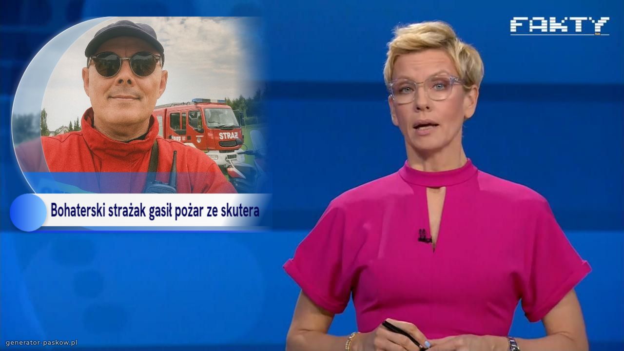 Bohaterski strażak gasił pożar ze skutera