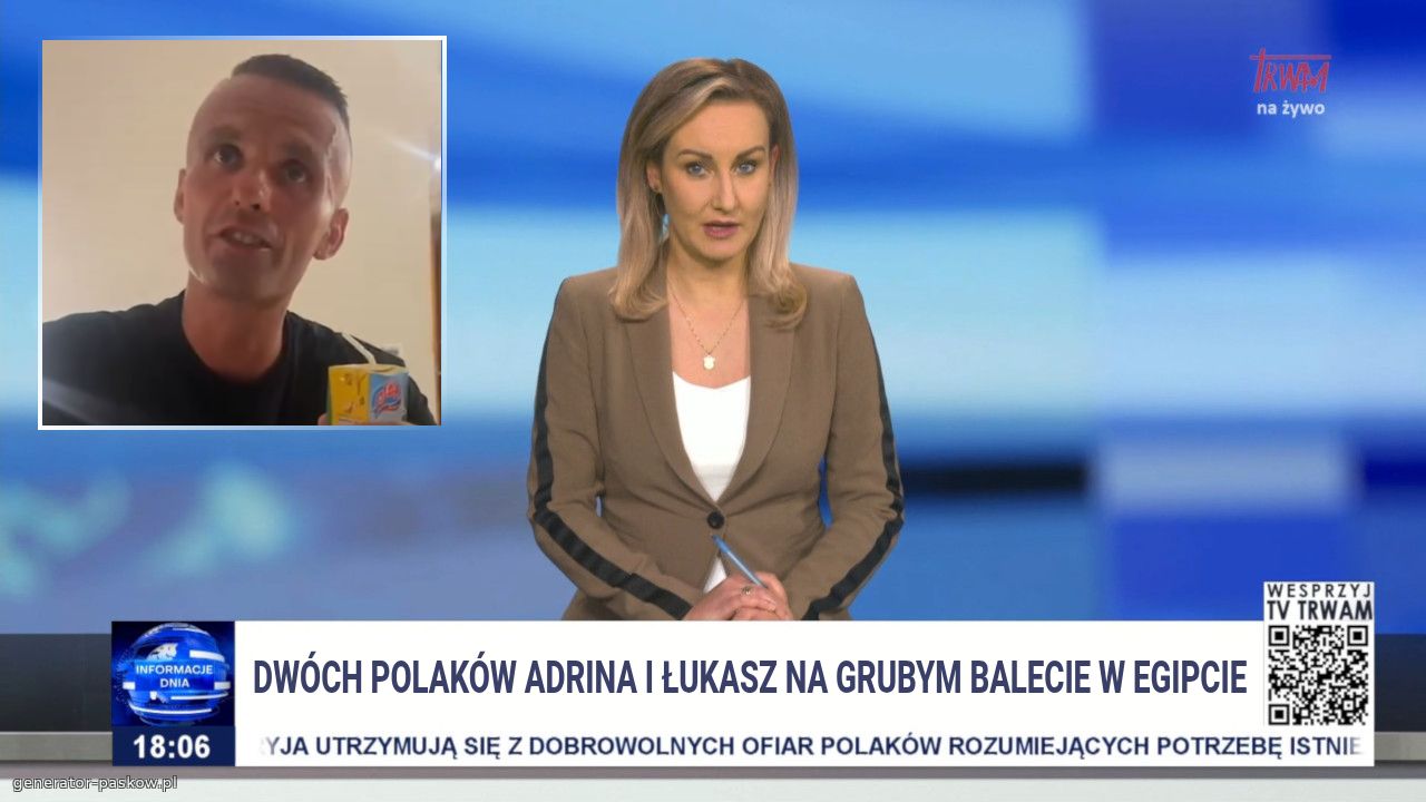 Dwóch Polaków Adrina i Łukasz na grubym balecie w egipcie