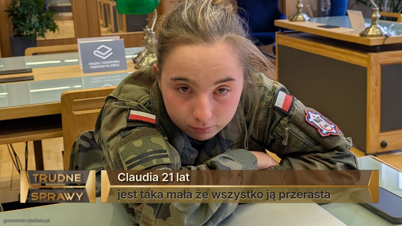 Claudia 21 lat
jest taka mała że wszystko ją przerasta 
