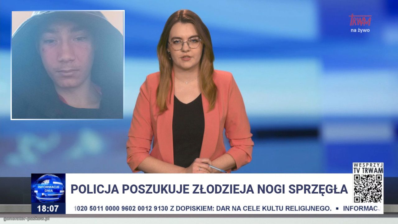 policja poszukuje złodzieja nogi sprzęgła