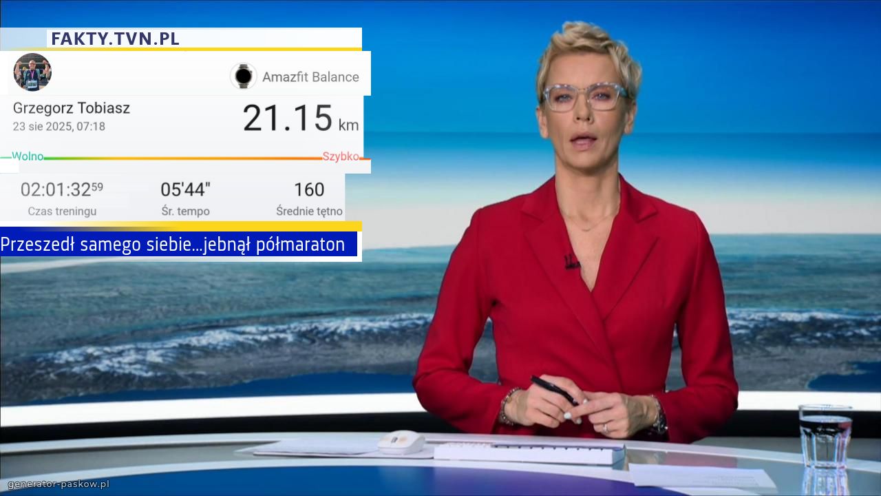 Przeszedł samego siebie...jebnął półmaraton 