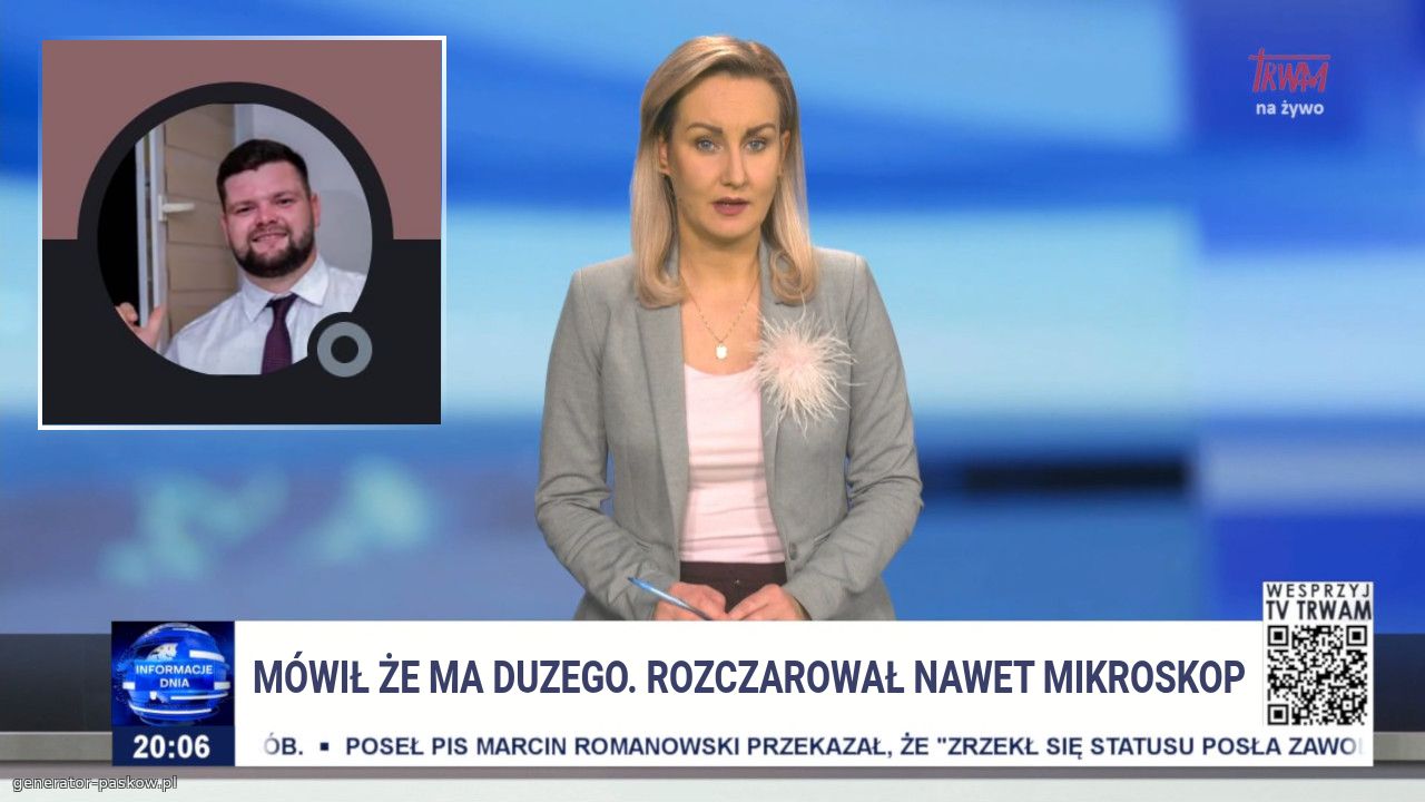 Mówił że ma duzego. Rozczarował nawet mikroskop