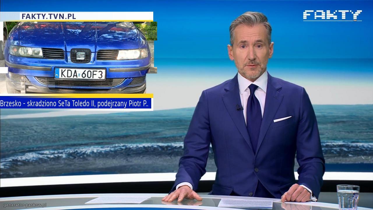 Brzesko - skradziono SeTa Toledo II, podejrzany Piotr P..
