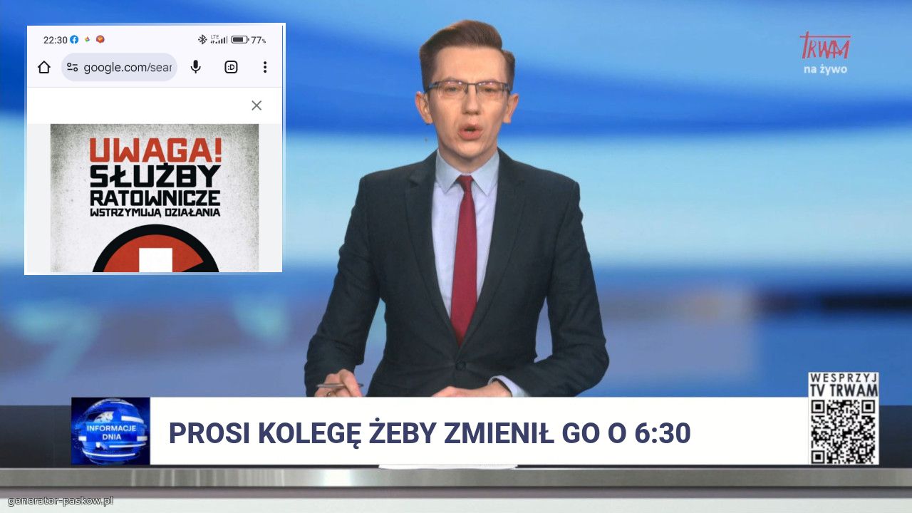  prosi kolegę żeby zmienił go o 6:30