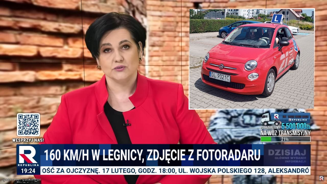 160 km/h w Legnicy, zdjęcie z fotoradaru