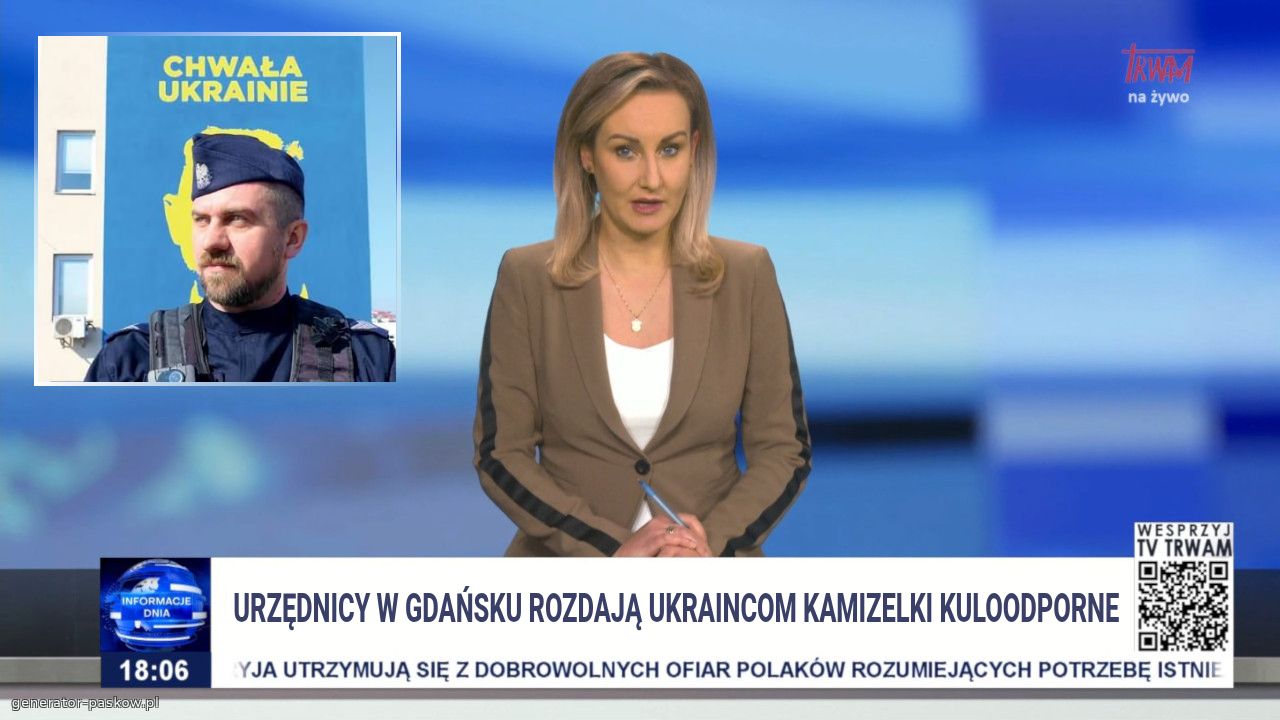  Urzędnicy w Gdańsku rozdają ukraincom kamizelki kuloodporne