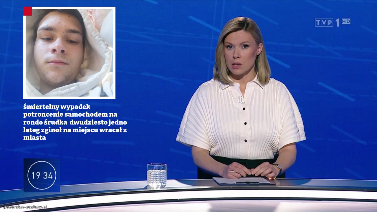 śmiertelny wypadek potroncenie samochodem na rondo śrudka  dwudziesto jedno lateg zginoł na miejscu wracał z miasta