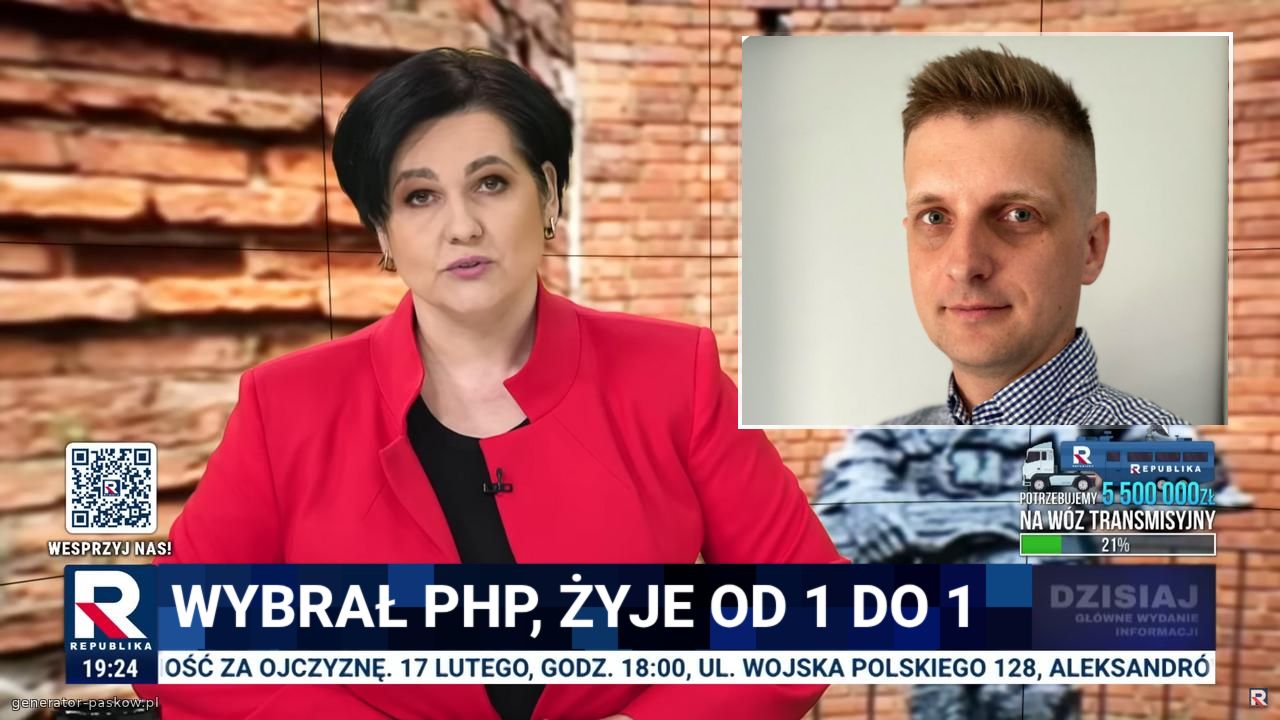 Wybrał php, żyje od 1 do 1