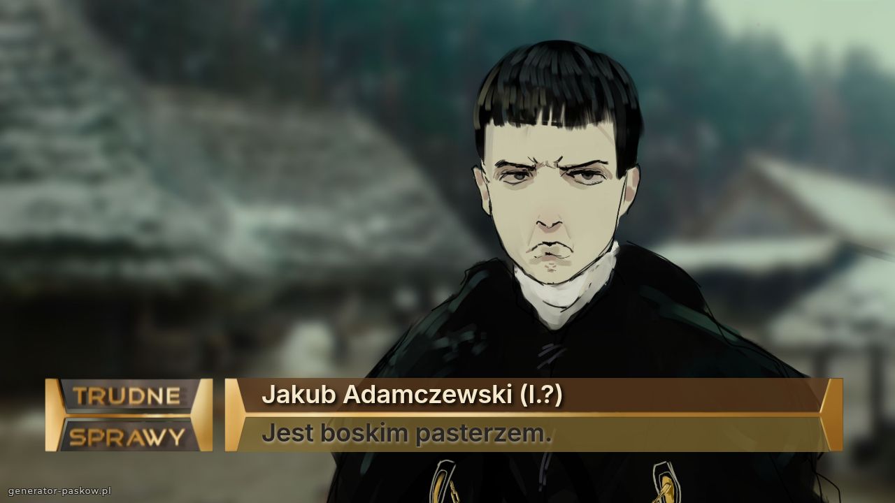 Jakub Adamczewski (l.?)
Jest boskim pasterzem.