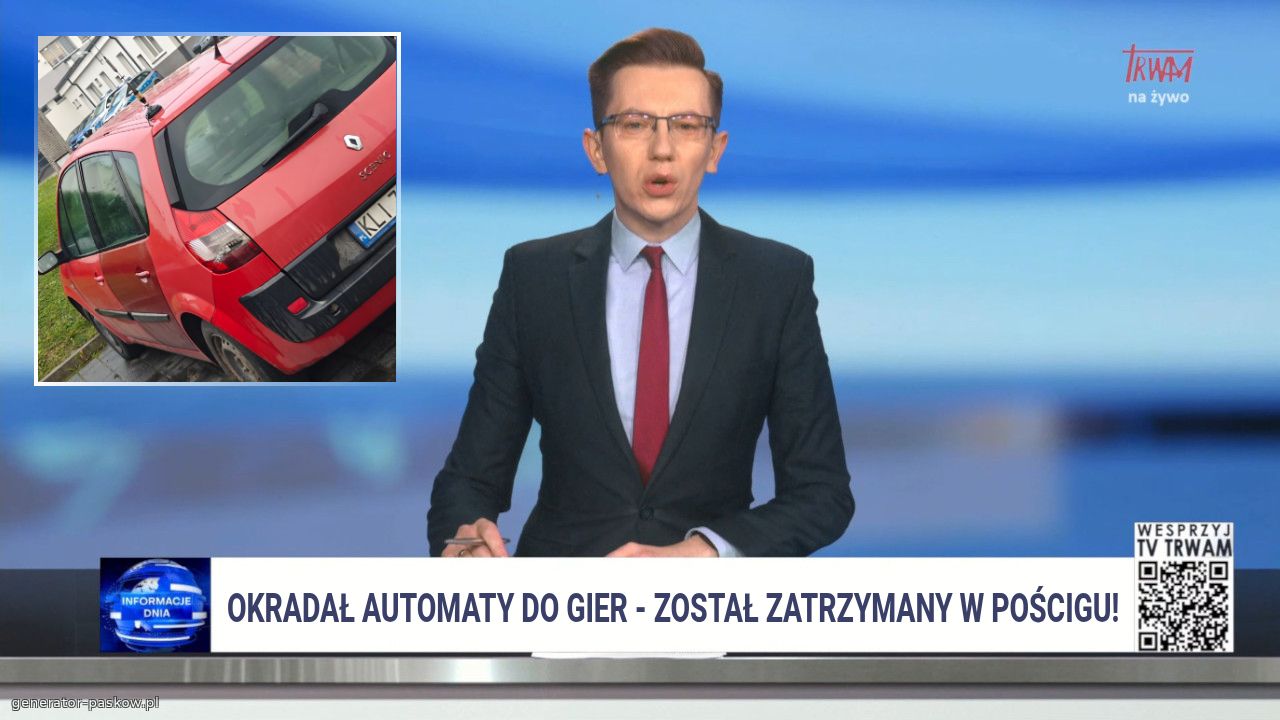 Okradał automaty do gier - został zatrzymany w pościgu!