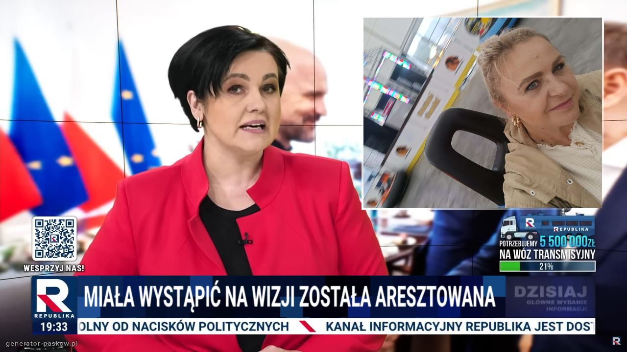 Miała wystąpić na wizji została aresztowana 