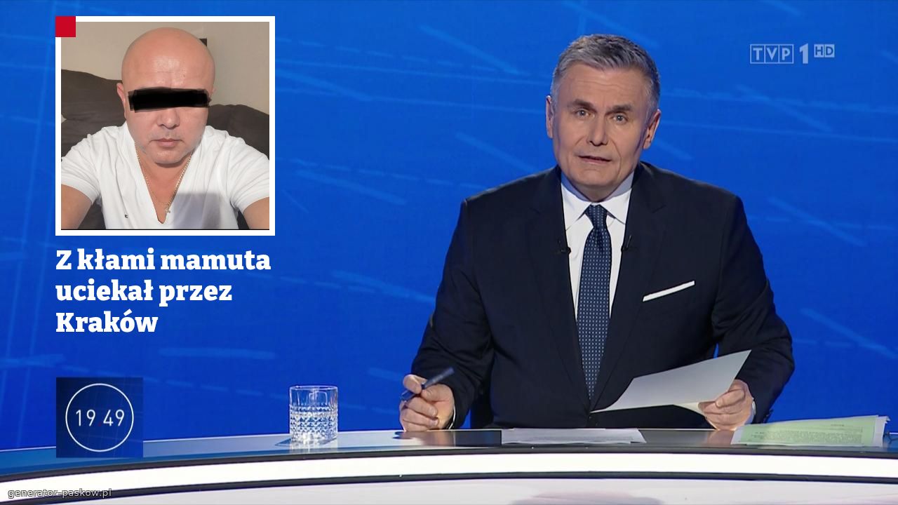 Z kłami mamuta uciekał przez Kraków 