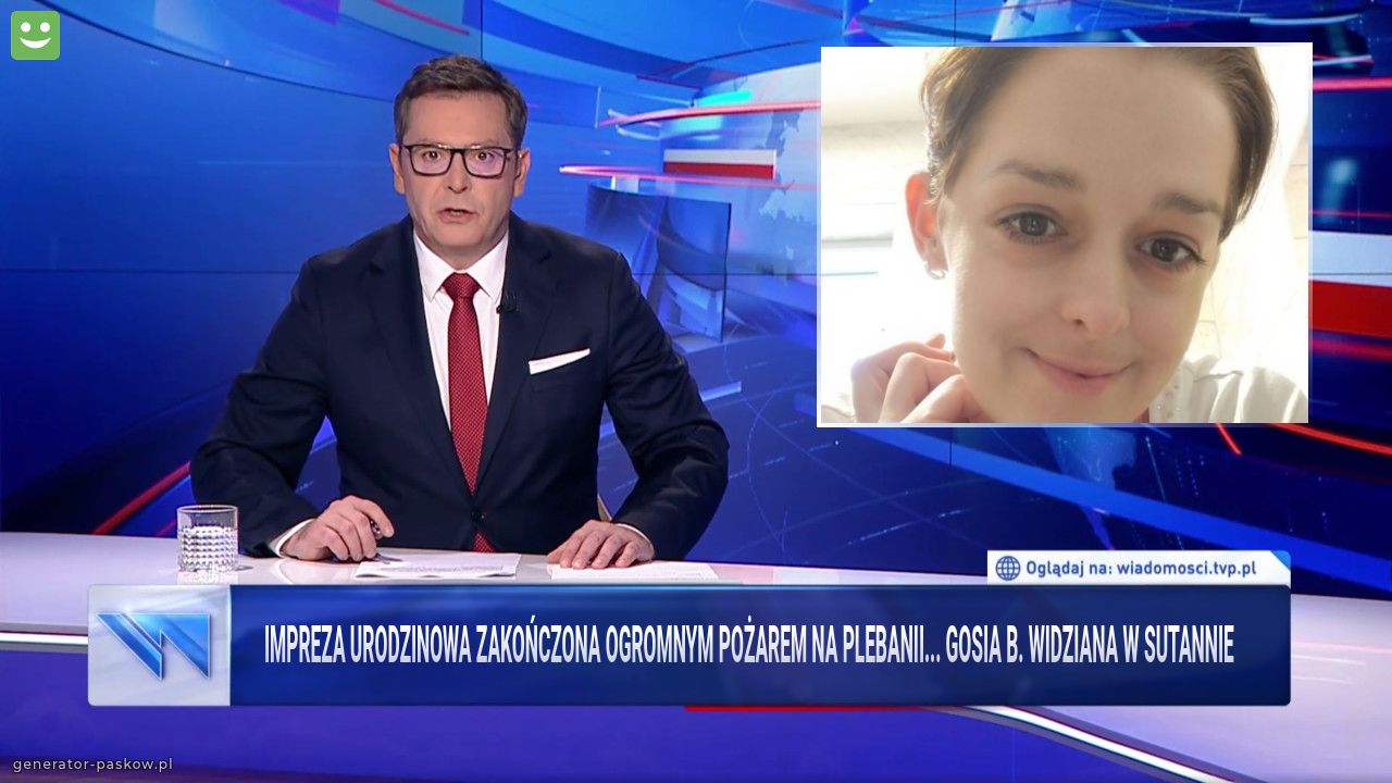 Impreza urodzinowa zakończona ogromnym pożarem na plebanii... Gosia B. Widziana w sutannie 