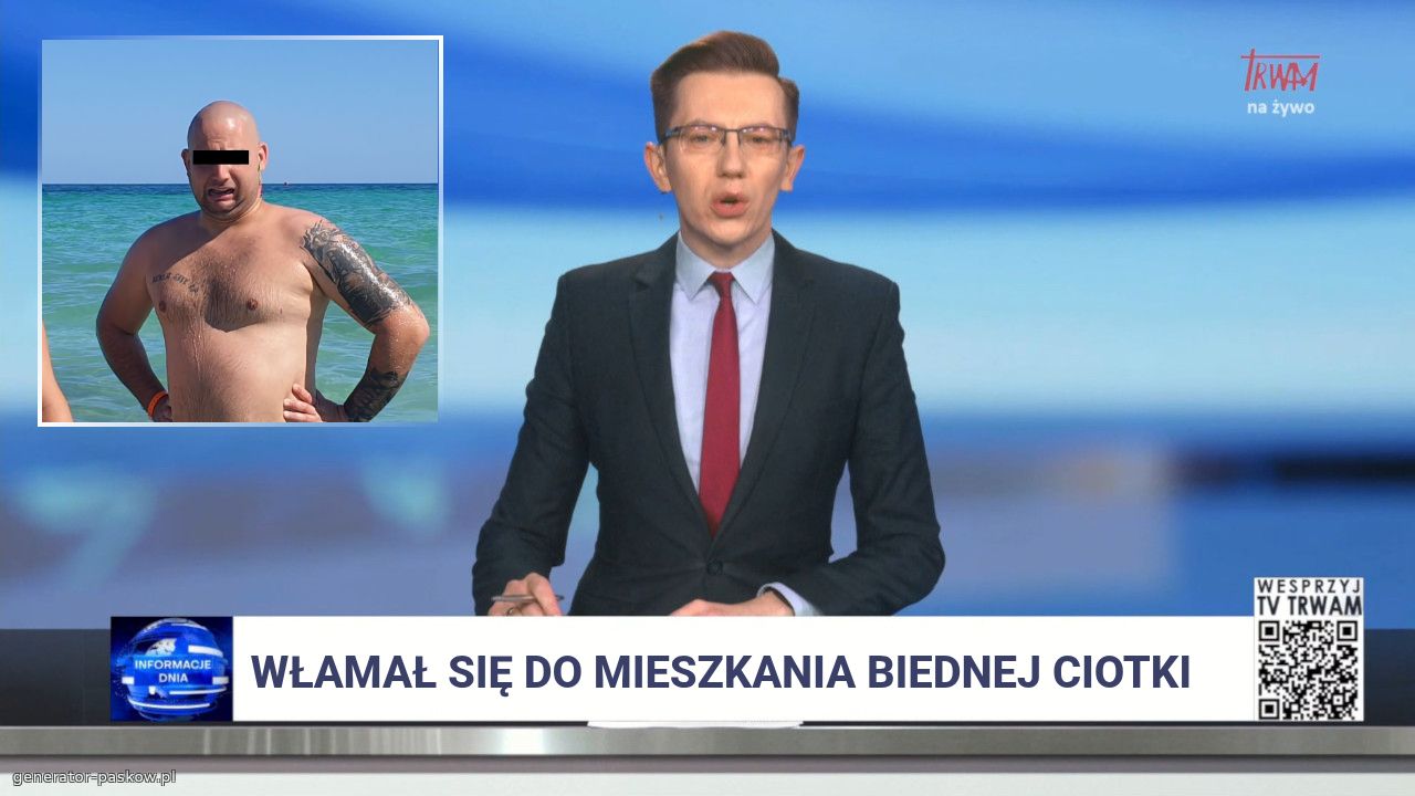 włamał się do mieszkania biednej ciotki