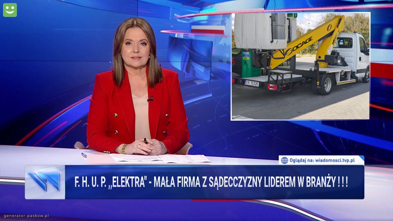 F. H. U. P. ,,ELEKTRA" - mała firma z Sądecczyzny liderem w branży ! ! ! 