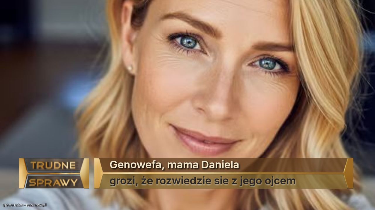 Genowefa, mama Daniela
grozi, że rozwiedzie sie z jego ojcem