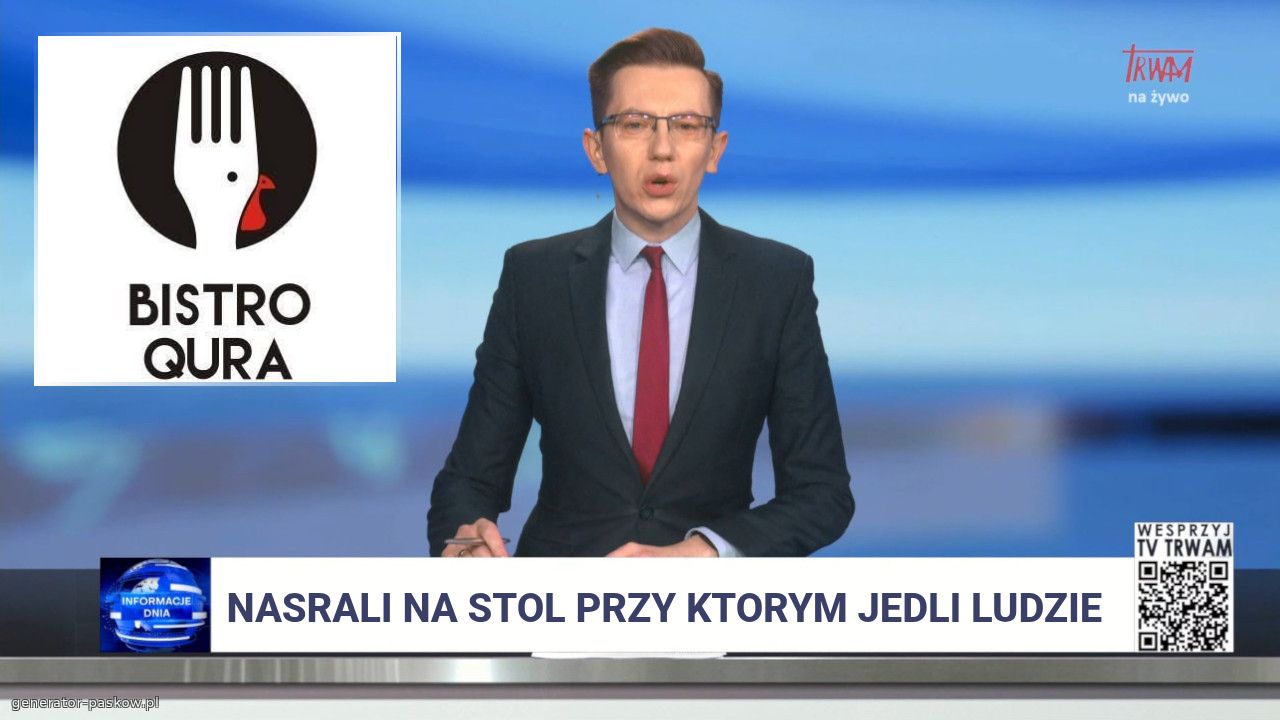 Nasrali na stol przy ktorym jedli ludzie