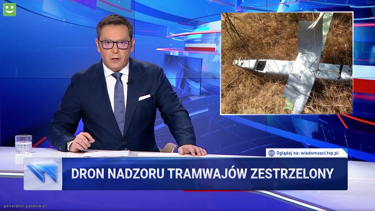 Dron nadzoru Tramwajów Zestrzelony
