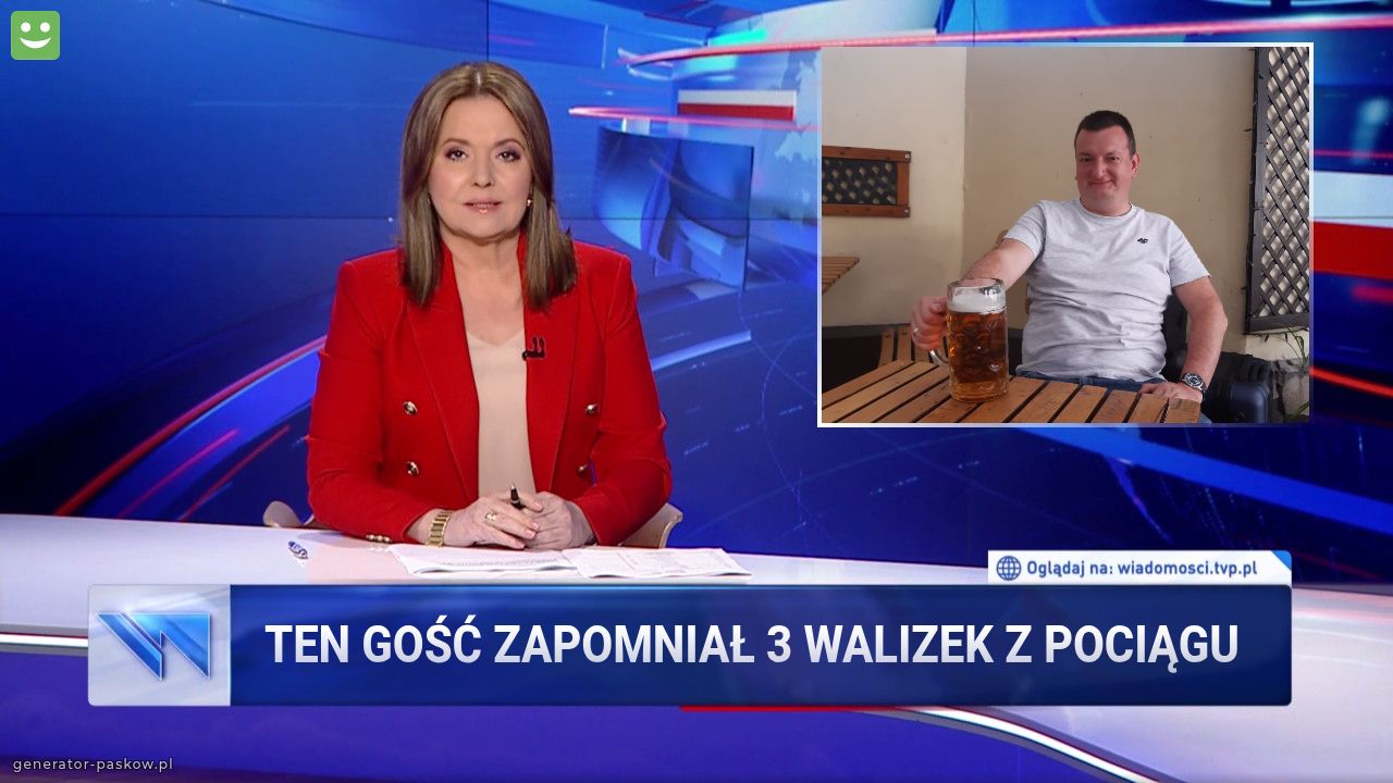 Ten gość zapomniał 3 walizek z pociągu