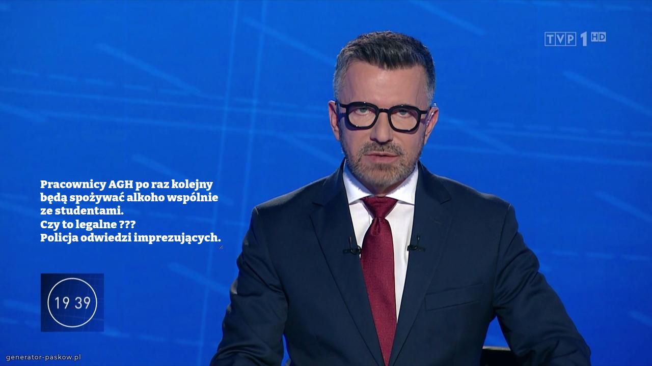 Pracownicy AGH po raz kolejny będą spożywać alkoho wspólnie ze studentami. 
Czy to legalne ??? 
Policja odwiedzi imprezujących. 