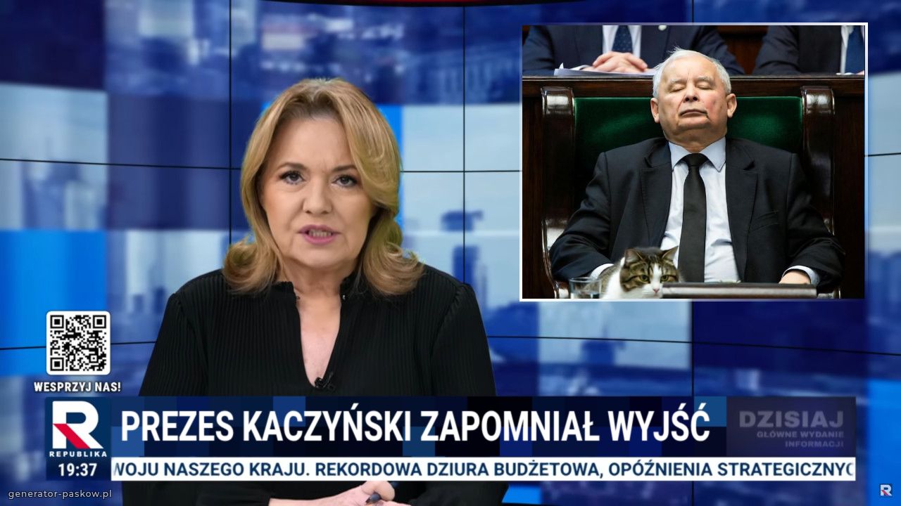Prezes Kaczyński zapomniał wyjść 