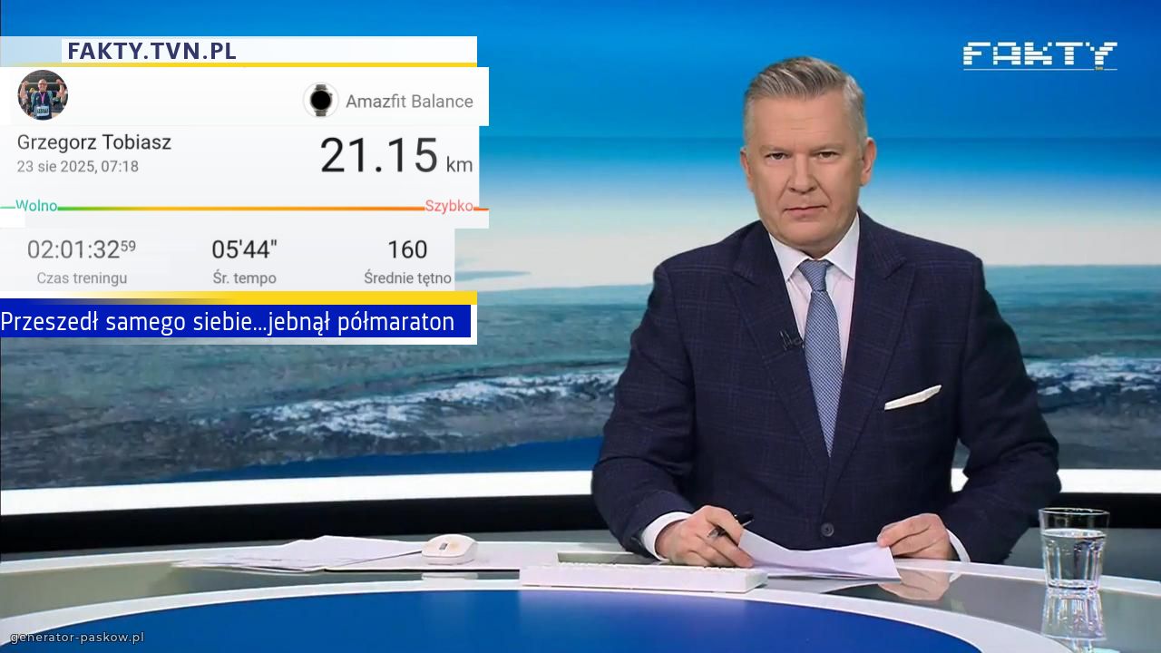 Przeszedł samego siebie...jebnął półmaraton 