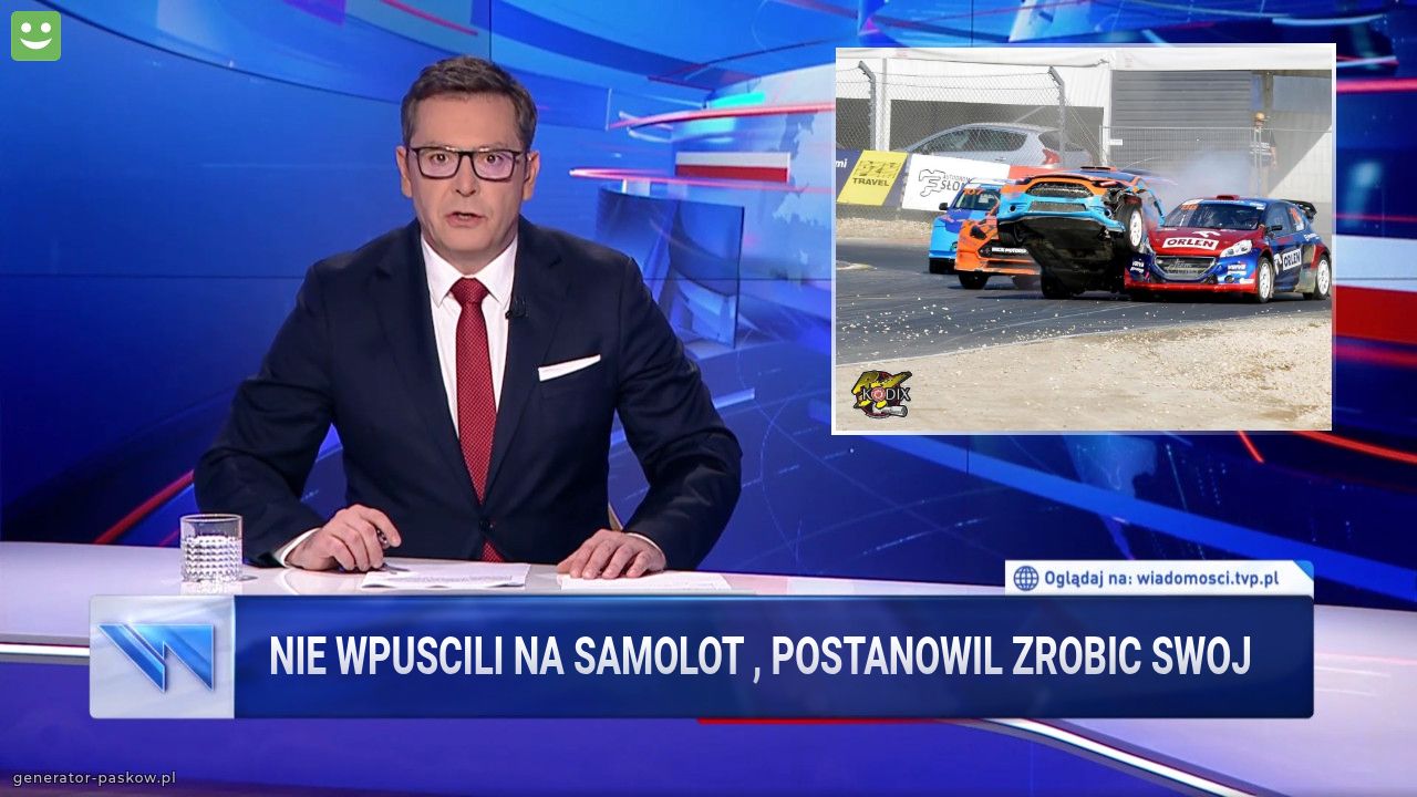 Nie wpuscili na samolot , postanowil zrobic swoj 