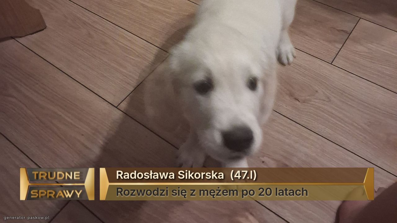 Radosława Sikorska  (47.l)
Rozwodzi się z mężem po 20 latach