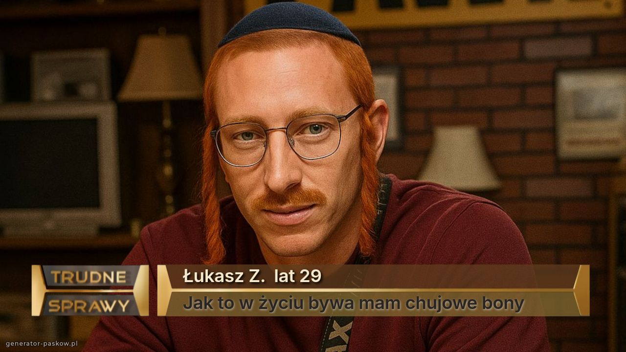 Łukasz Z.  lat 29
Jak to w życiu bywa mam chujowe bony