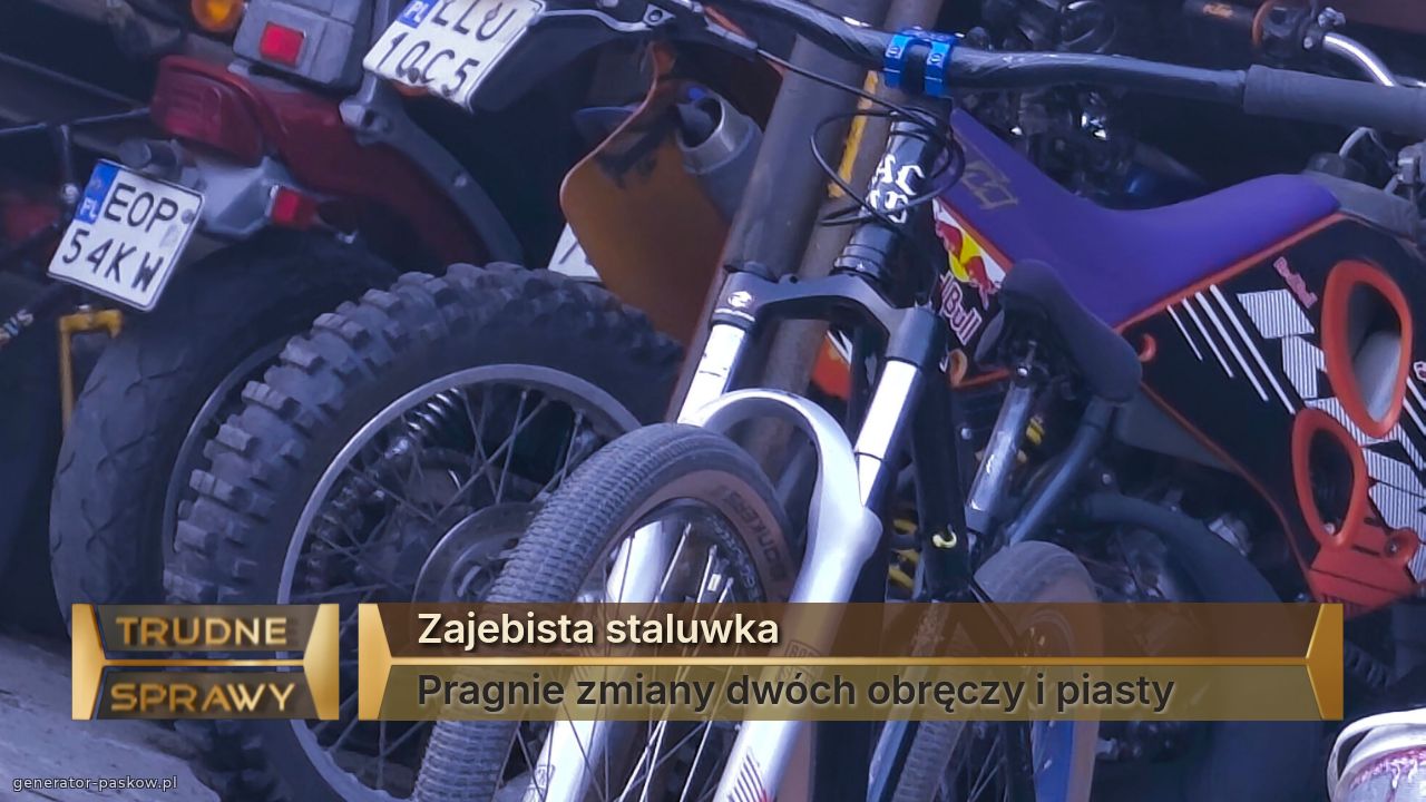 Zajebista staluwka
Pragnie zmiany dwóch obręczy i piasty