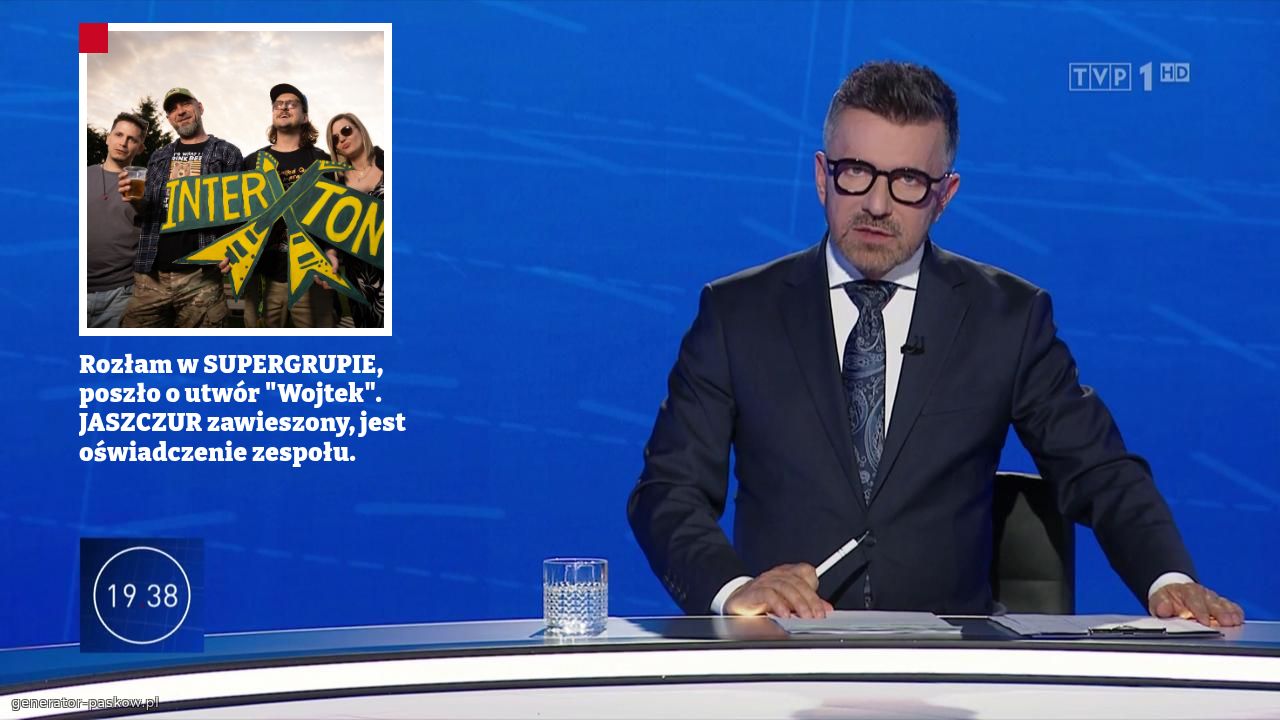 Rozłam w SUPERGRUPIE, poszło o utwór "Wojtek".
JASZCZUR zawieszony, jest oświadczenie zespołu. 