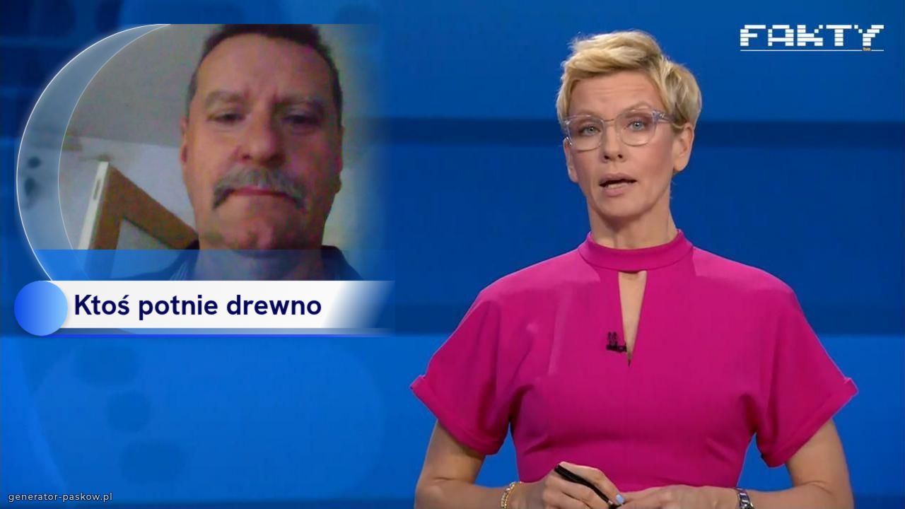 Ktoś potnie drewno 