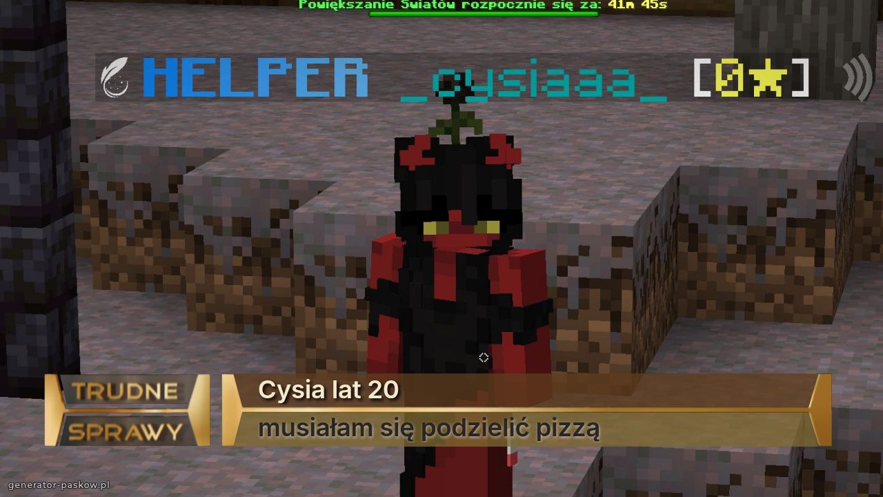 Cysia lat 20
musiałam się podzielić pizzą