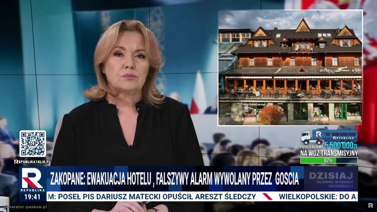 Zakopane: Ewakuacja hotelu , falszywy alarm wywolany przez  goscia 