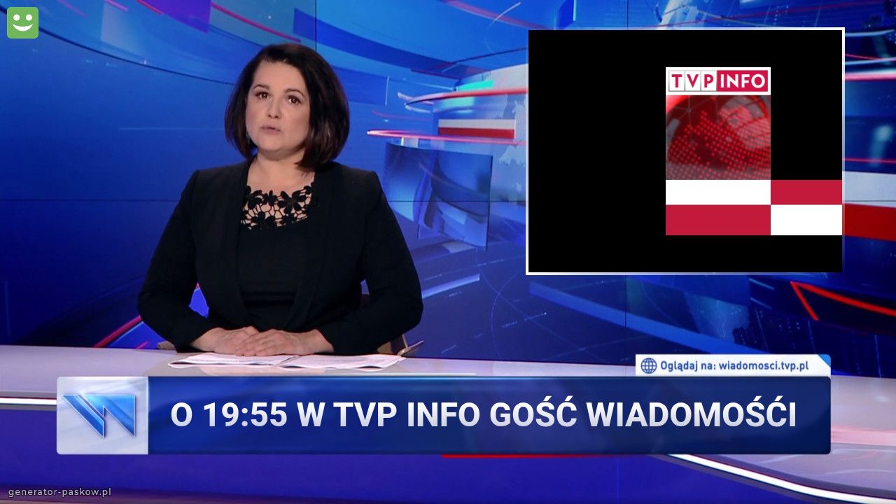 O 19:55 w TVP Info Gość Wiadomośći