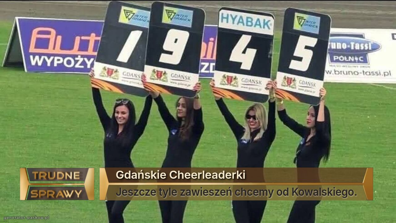 Gdańskie Cheerleaderki 
Jeszcze tyle zawieszeń chcemy od Kowalskiego.
