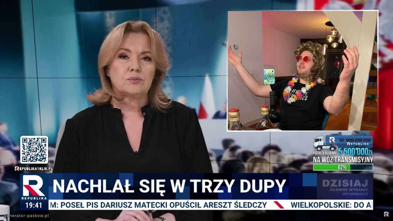 Nachlał się w trzy dupy