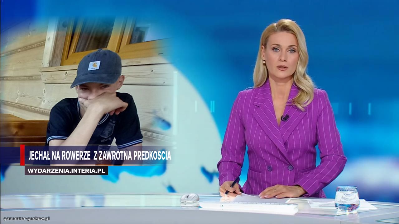 Jechał na rowerze  z zawrotna predkoscia