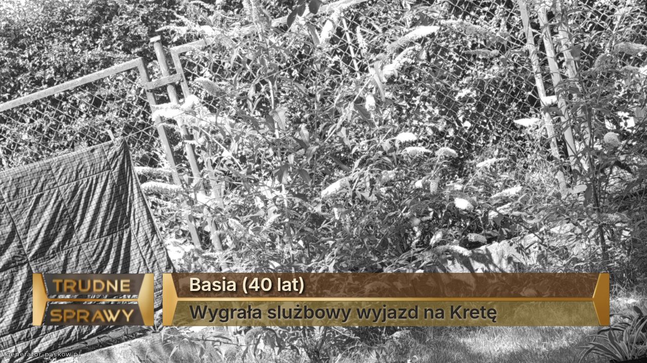 Basia (40 lat)
Wygrała slużbowy wyjazd na Kretę 