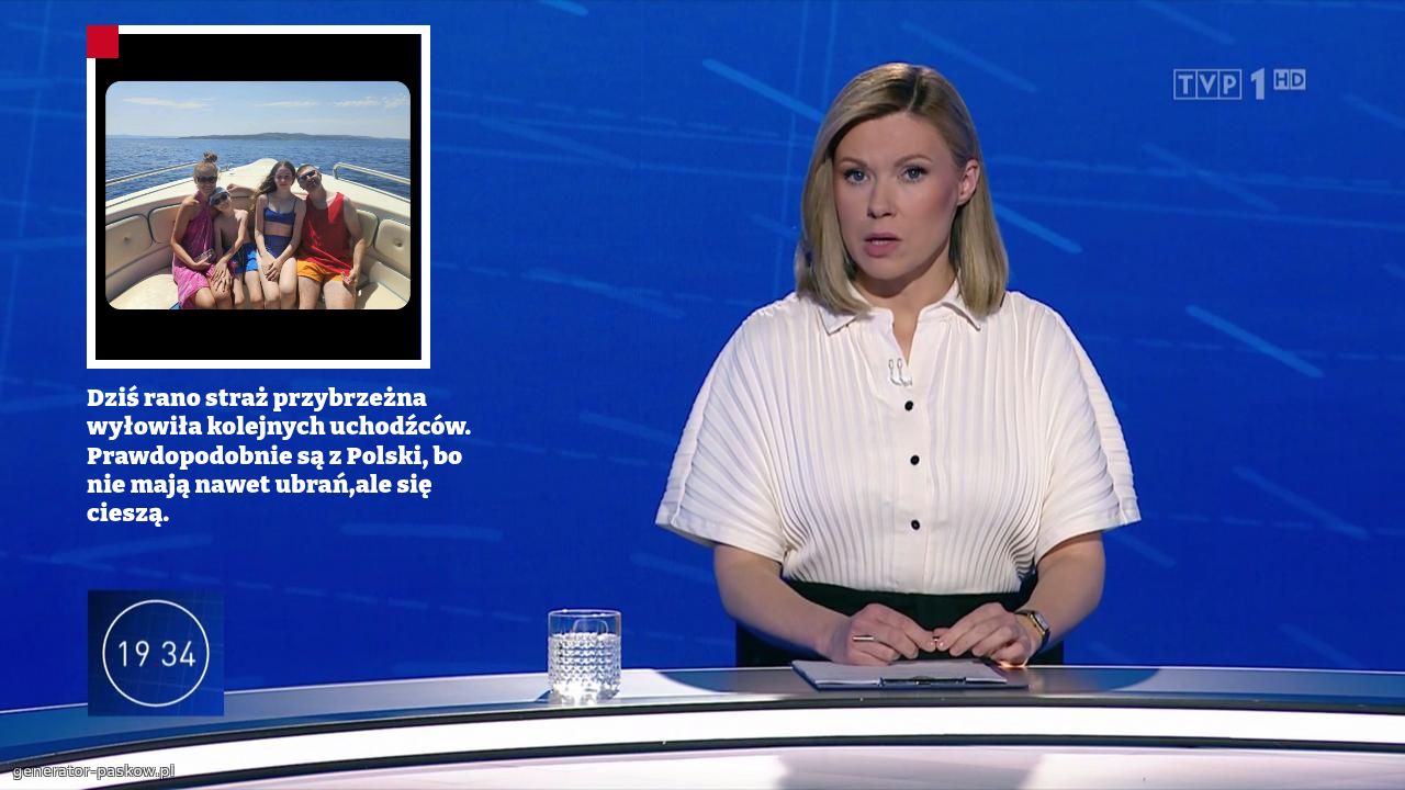Dziś rano straż przybrzeżna wyłowiła kolejnych uchodźców. 
Prawdopodobnie są z Polski, bo nie mają nawet ubrań,ale się cieszą. 