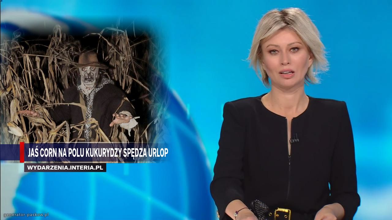 Jaś corn na polu kukurydzy spędza urlop