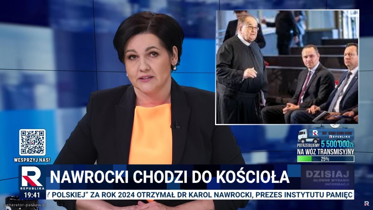 Nawrocki chodzi do kościoła  