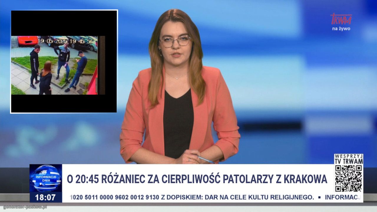 O 20:45 różaniec za cierpliwość patolarzy z Krakowa 