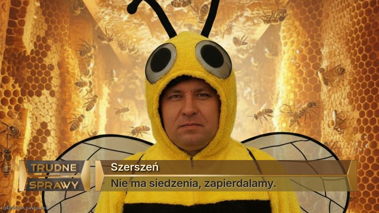 Szerszeń
Nie ma siedzenia, zapierdalamy.
