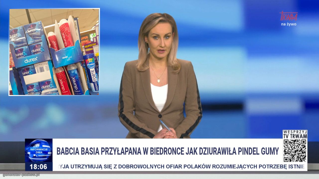Babcia Basia przyłapana w biedronce jak dziurawiła pindel gumy