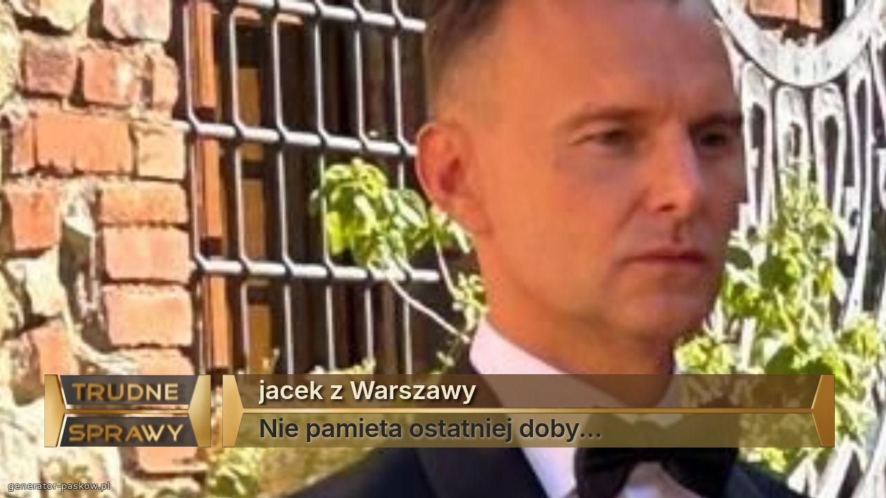 jacek z Warszawy
Nie pamieta ostatniej doby...