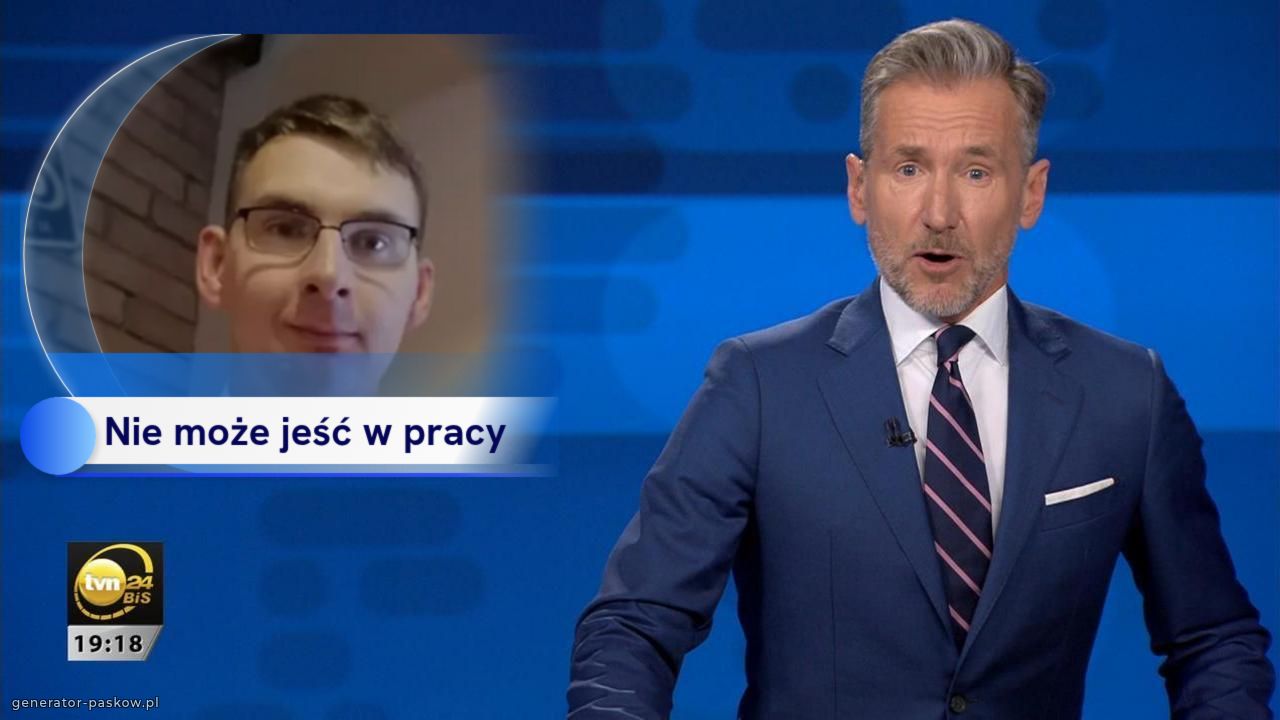 Nie może jeść w pracy