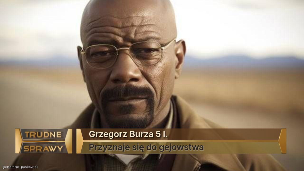 Grzegorz Burza 5 l.
Przyznaje się do gejowstwa