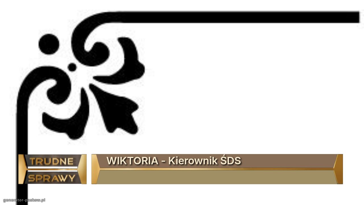 WIKTORIA - Kierownik ŚDS
